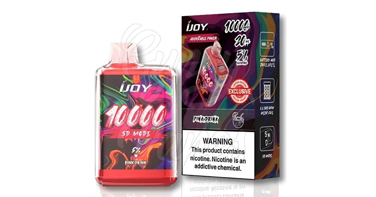 ijoy vape sd mode 10000 Puffs Disposable Flavor:Slick Kick (SOUR APPLE)🥶 Best Summer Vape Juice Goin Postal - 13415
